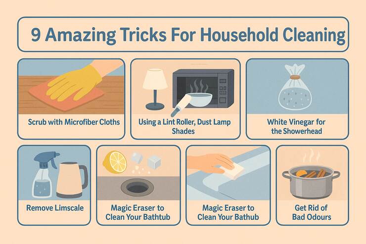 9 Amazing Tricks For Household Cleaning